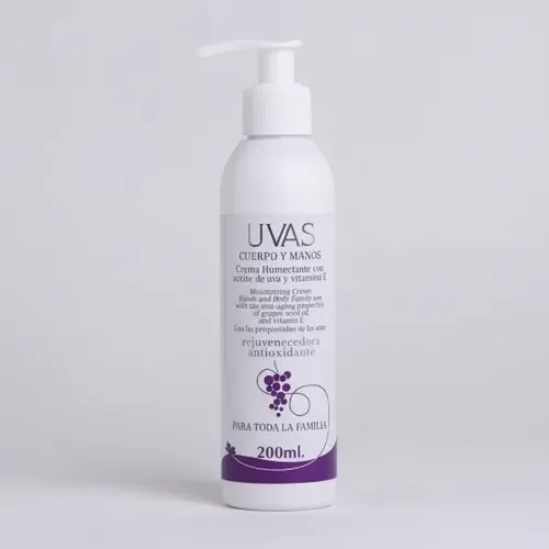 Crema Humectante Cuerpo Manos Uva Anti Age Vitamina E 200ml