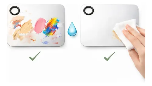 Paleta De Metal Mezcladora Para Maquillaje Uso Artistico
