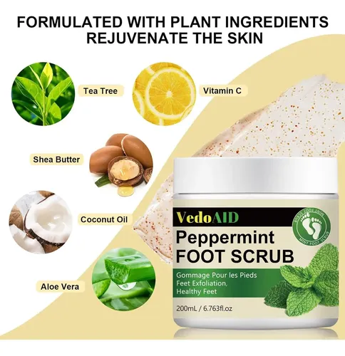 Exfoliante De Pies De Menta Vedoaid 200ml