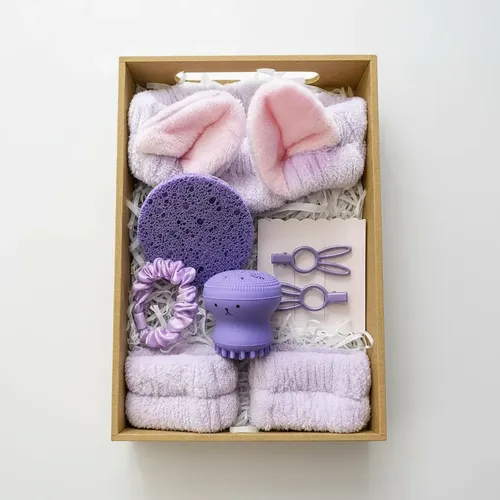 Caja Skincare Limpieza Facial Vincha Orejas Box Regalo