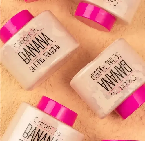 Polvo Fijador Banana Setting Powder de Beauty Creations, para un Acabado Mate en Todo Tipo de Piel