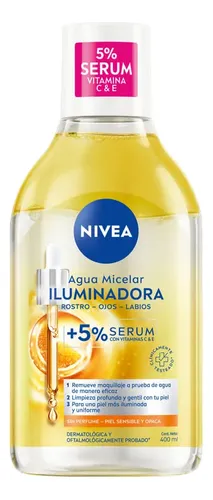 Agua Micelar Nivea Iluminadora Con Sérum X 400 Ml