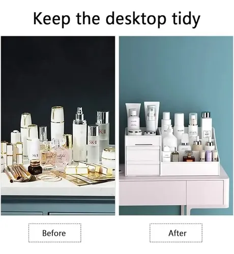 Organizador De Maquillaje Con Cajones Para Tocador White