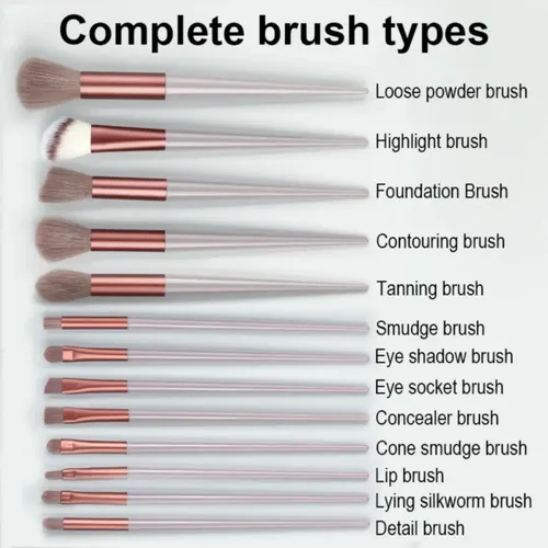 Brochas De Maquillaje Juego De 13 Piezas Pinceles Cosmeticos
