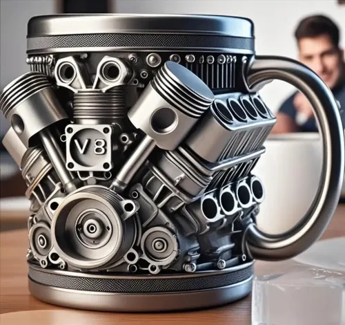 / Taza De Acero Inoxidable Personalizada – Diseño De Motor K