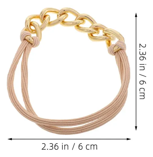 2 Cintas Doradas Para El Pelo, Pulseras Elásticas Para El Pe