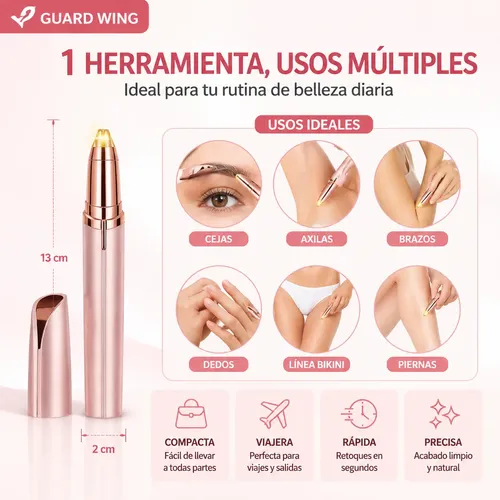 Y Depiladora Eléctrica For Cejas,con 3 Cuchillas De Recambio