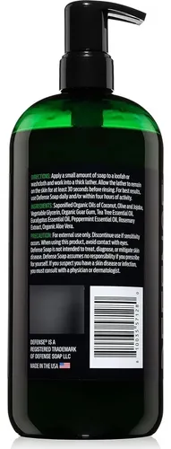 Defense Soap Jabón Corporal Peppermint Tea Tree 32 Oz