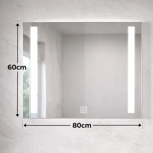 Espejo Luz Led Touch 60×80 Dimerizable Rectangular Electrico