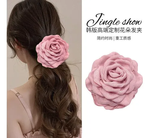 Pinza De Pelo Rosa Con Flor Para Mujer 2026
