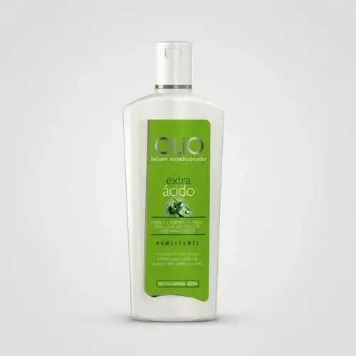 Acondicionador Olio Extra Ácido 420ml Profesional Reparador Cabello Teñido Decolorado Tratamiento Capilar pH Ácido Hidratante Nutritivo Suavizante Anti Frizz Uso Diario