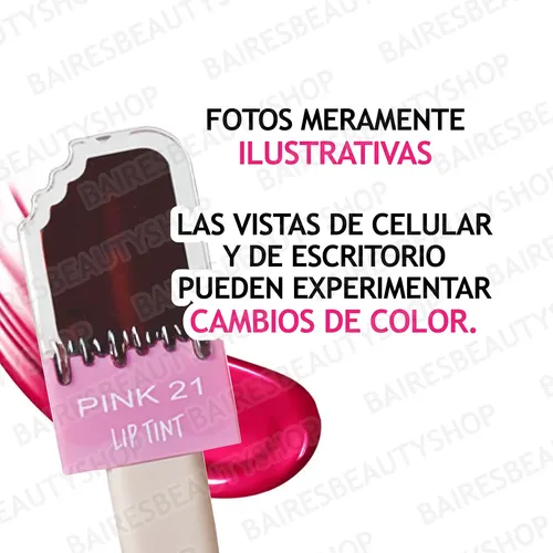 Tinta Labial Tint Love Lip Tint De Labios Pink 21