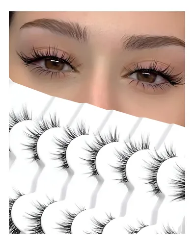 Pestañas Postizas Jiocolor S10 Ojos De Gato 13mm 7 Pares