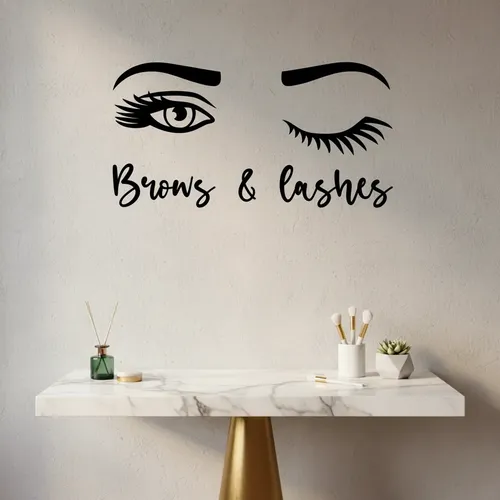 Vinilo Para Estetica Cejas Pestañas Salon De Belleza 50cm