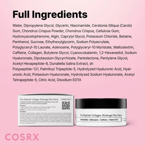 Parches Oculares De Hidrogel De Colágeno Péptido Cosrx, 60 O