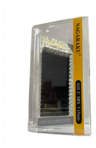 Kit Nagaraku Extensiones De Pestañas Clásicas Curva C Mix 7 Al 15 Mm Grosores 0.03 0.05 0.10 0.12 0.15