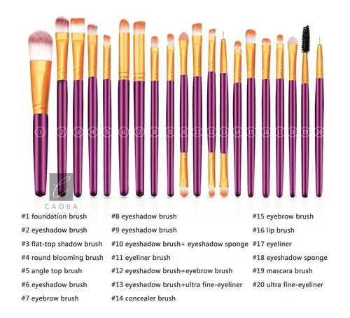 Set De 20 Brochas Sintéticas – Imperdibles! Caoabamakeup