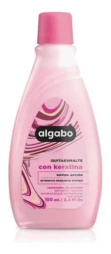Quitaesmalte Uñas Keratina 100ml Algabo Rápida Acción X 3 Un