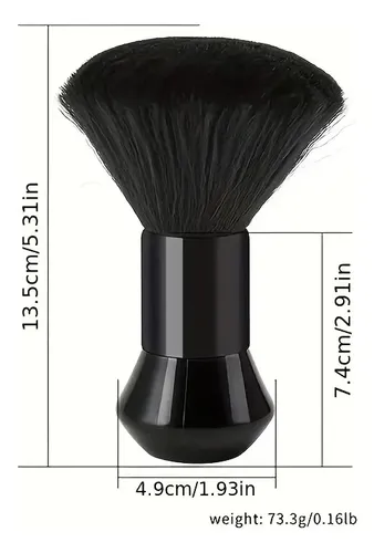1 Cepillo Profesional Para Limpieza De Cuello De Barbero Negro