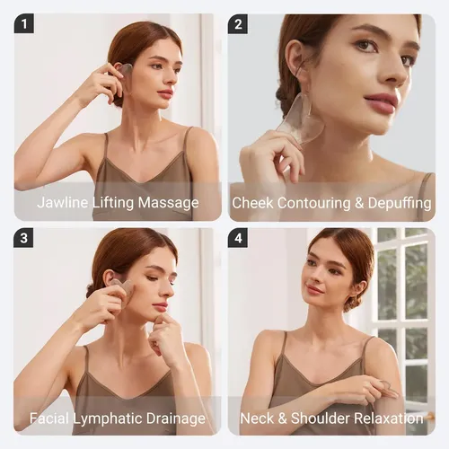 Masajeador Papipapiqiao Gua Sha Tool Para Rostro Y Cuerpo