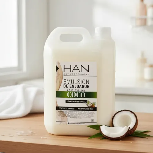 Crema De Enjuague Han Aceite De Coco Anti Frizz X 5lts Local