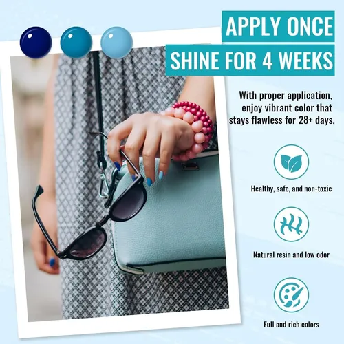 Juego De Esmalte En Gel 54 Colores Phoenixy Con Base Y Top
