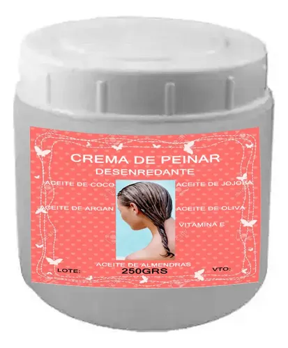 Crema De Peinar 250g Argan/almedras/jojoba/coco/oliva Vit.e