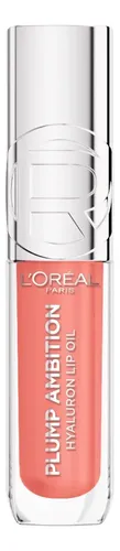 L’Oréal Paris Plump Ambition Lip Oil, Brillo Labial Efecto Voluminizador con Ácido Hialurónico, Hidratación Intensa para tus Labios, Tono Worth It, 5 ml