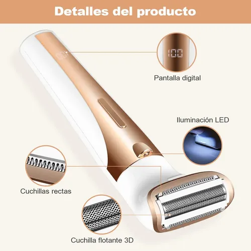 Depiladora Eléctrica Para Mujer 5 En 1 Rasuradora Recargable