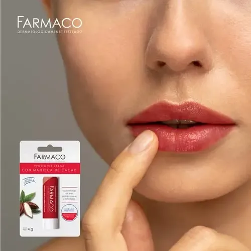 Farmaco Protector Labial Con Manteca De Cacao 4g