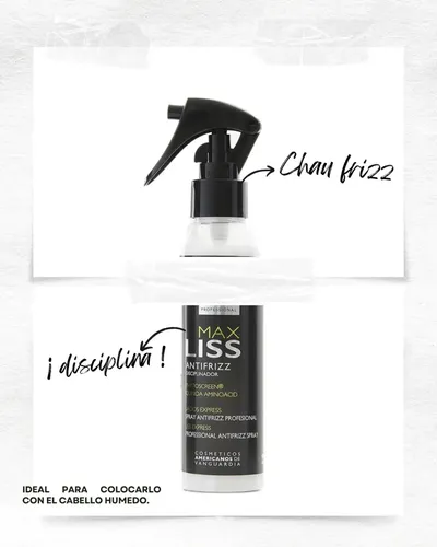 Disciplinador Antifrizz Max liss Cav 125ml Vegano Sin Formol