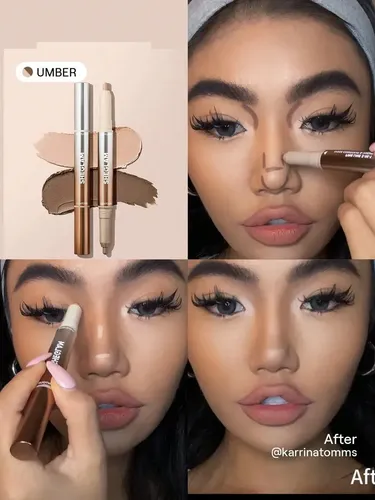 Sheglam Fine Line 2 In 1 Nose Contour & Highlight Pen Tono Del Maquillaje Umber