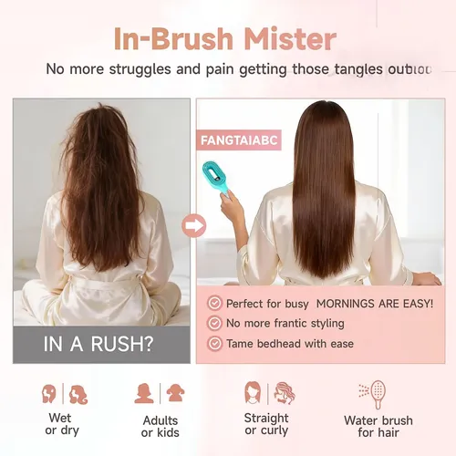 Mister Hair Brush – Cepillo Pulverizador De Niebla Y Polvo