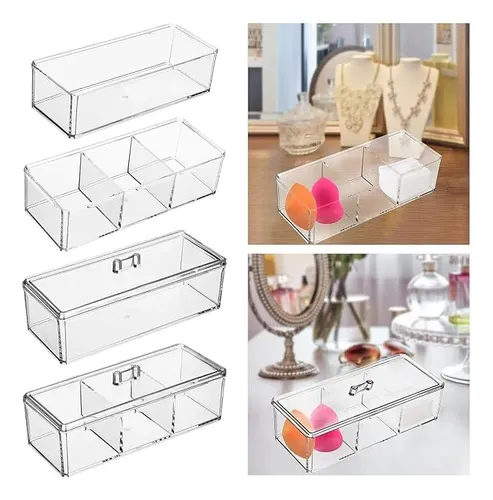 Organizador Maquillaje Acrilico Make Up Cosméticos Algodon