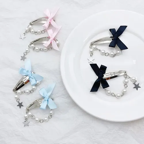 Broche De Pelo Con Cadena Decorativa Y Bonito Diseño