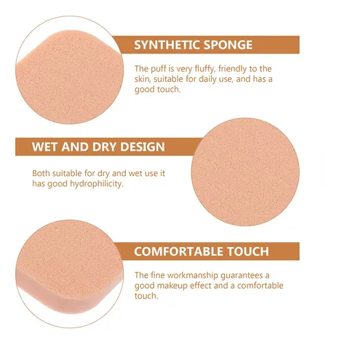 10 Uds. Almohadillas Faciales Cuadradas Para Maquillaje