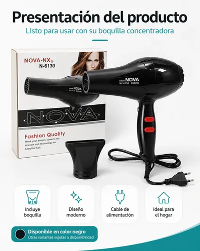 Secador De Pelo Nova Nv-6130