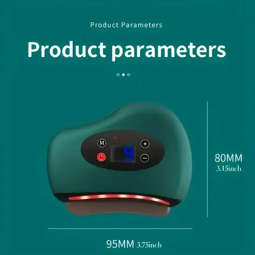 Masajeador Rostro Gua Sha Electrico 9 Velocidades Calor Usb