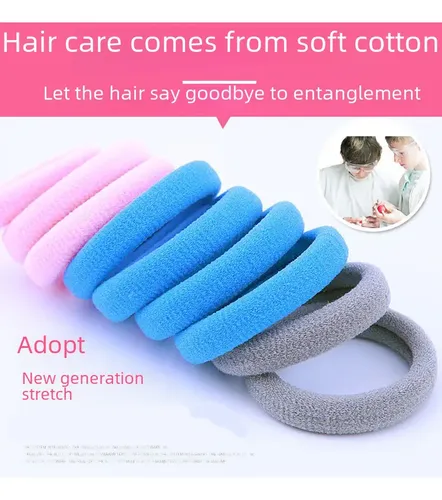 200 Gomas Para El Pelo, Accesorios Elásticos De Tela Negra.