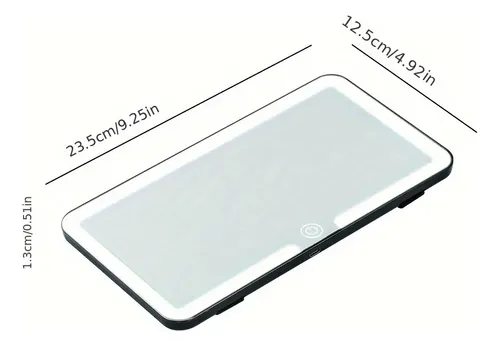 Espejo De Tocador Led Para Coche, 3 Colores, Visera Solar Táctil, Espejo De Maquillaje Blanco