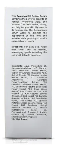 Sérum De Retinol Con Ácido Hialurónico Dermatouch, 1.7 Onzas Seca Día/noche