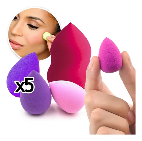 Esponja Mini Tipo Beauty Blender X5 Para Maquillar
