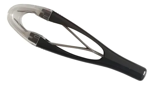 2 Pinzas Para Cejas Punta Inclinada Desplumado Clip De Negro