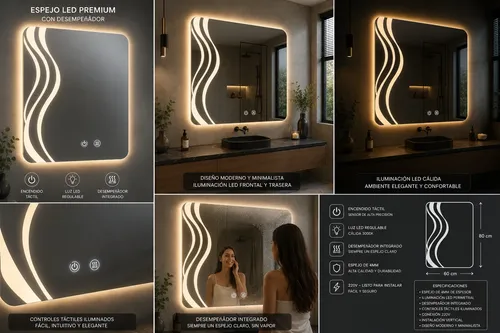 Espejo Led Con Desempañador