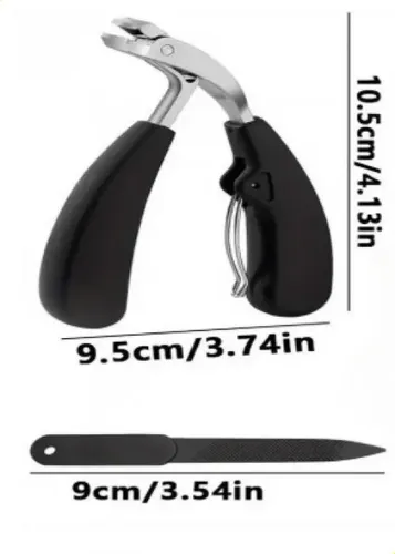 Set De 2 Cortauñas Ergonómicos Y Lima De Uñas Z Codo D