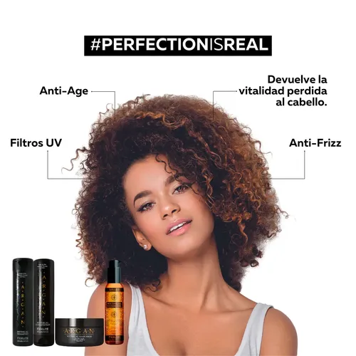 Pack Máscara Capilar Mythical Argan Fidelité x2 de 1000 mL Tratamiento Anti Frizz para Cabello Dañado