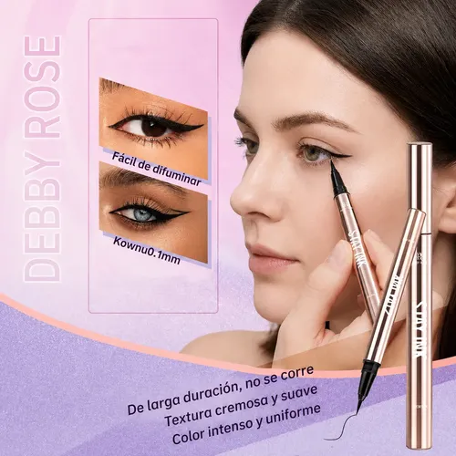 Debby Rose Stay Ink Negro Color Duradero Delineador
