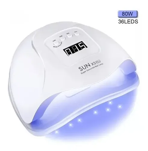 Cabina Uñas Led / Uv Sun 5x Plus 80w Display La Mas Potente