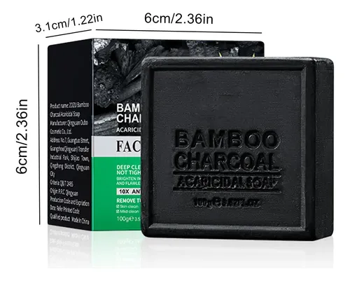 Jabón De Bambú Y Carbón Hecho A Mano Para El Cuerpo