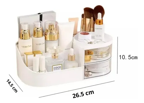 Organizador Porta Cosmeticos Plastico Crema Divisiones Color